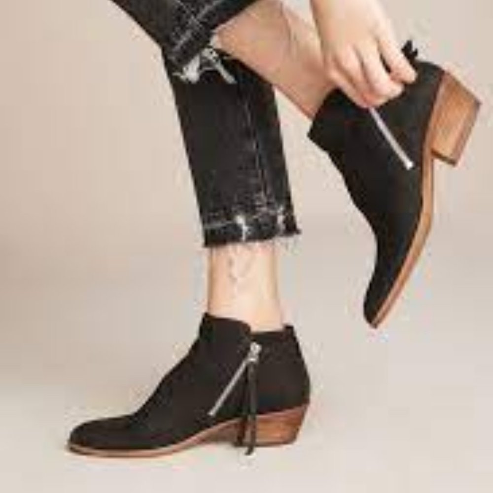 Sam Edelman Packer leather bootie, black, size 9M EUC!